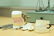 3D models of teeth on a table
