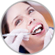 Female patient recieving dental care