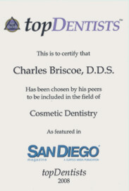 Top Dentists San Diego 2008 for Cosmetic Dentistry - Dr. Charles Briscoe