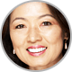 Middle aged asian woman smiling