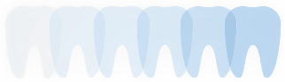 Blue ombre digital art of teeth