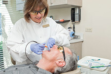 Dental technician working on patient at La Jolla Dental